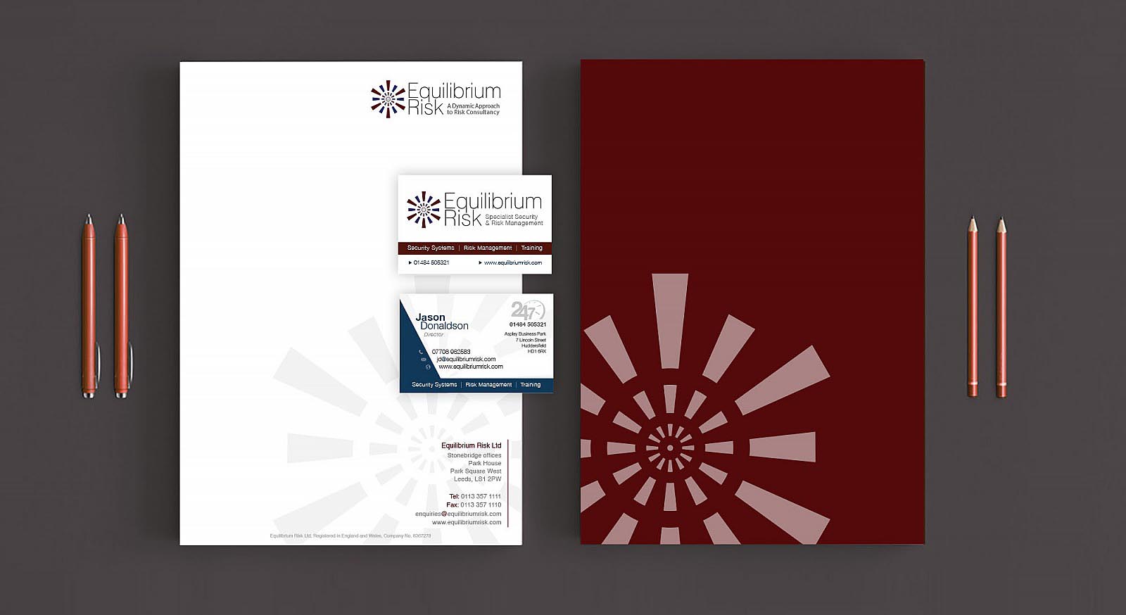 Equilibrium Risk Letterhead and Business Cards