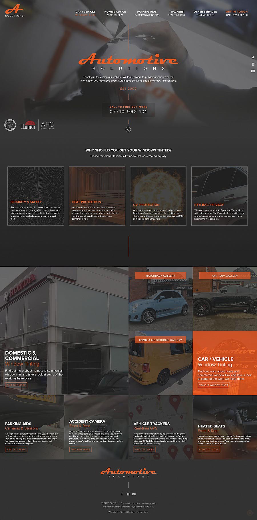 Automotive Solutions window tinting website