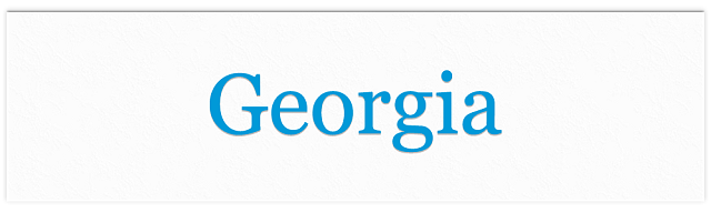 Georgia font