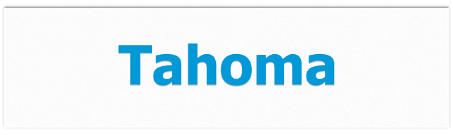 Tahoma font