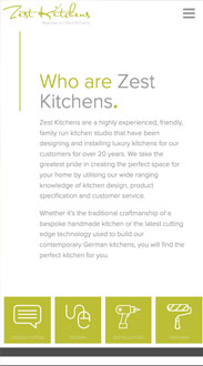 Zest Kitchens Mobile Friendly
